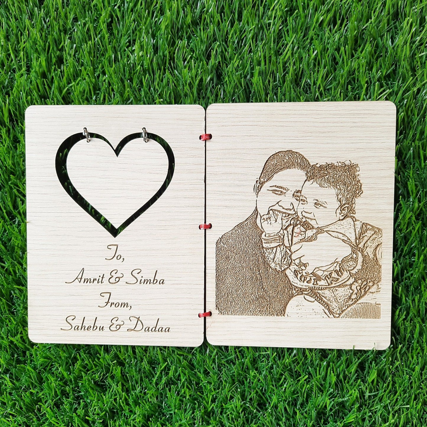 Wooden Greeting Card