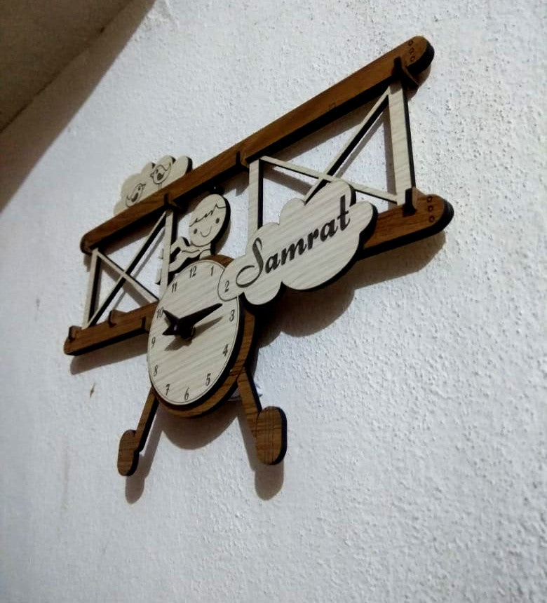Kid's double layered customized wall/table clock