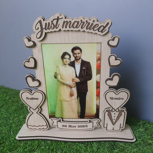 Just Married Photo Frame