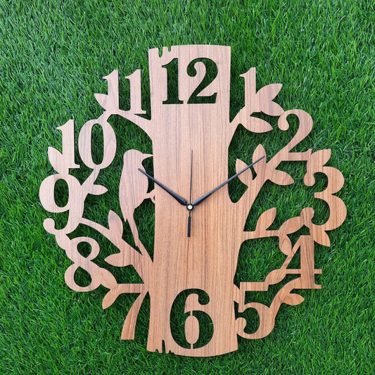 Woodpecker Wooden Wall Clock