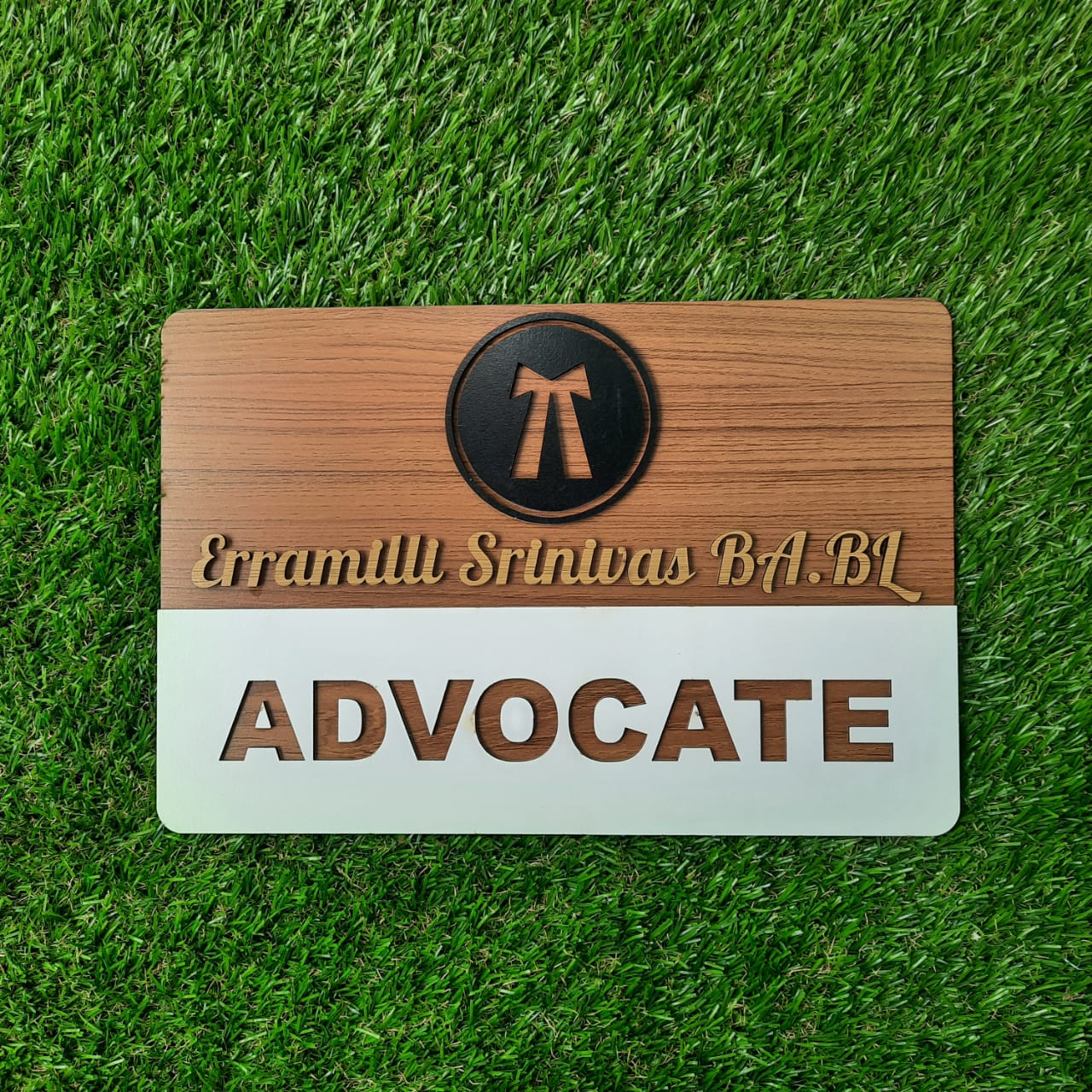 Advocate Nameplate ( wooden)