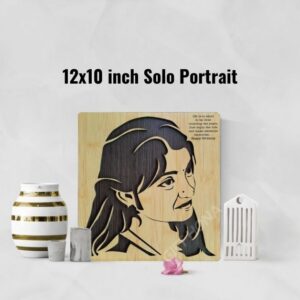 Wooden Solo Portrait ( Single Face ) 12 X 10 inch