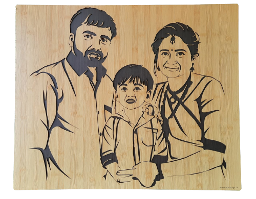 Wooden Family Portrait