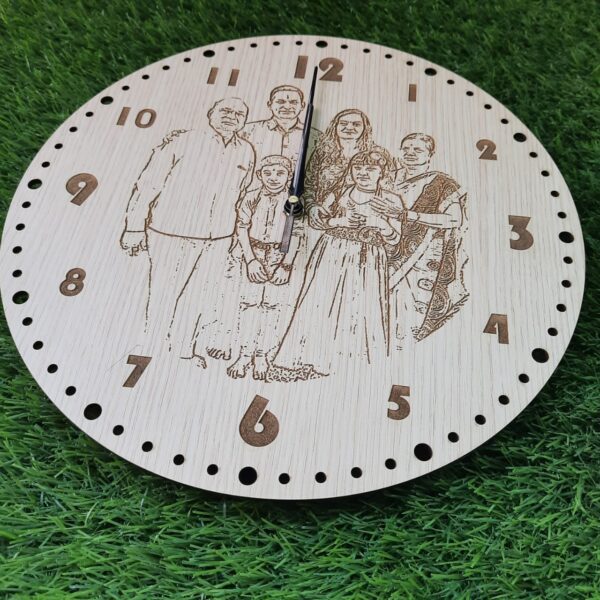 Photo Engraved Wall Clock