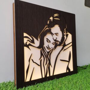 Premium LED Wooden Portrait