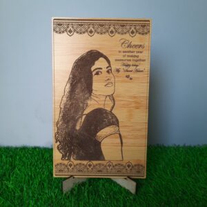 WOODEN ENGRAVED PLAQUE