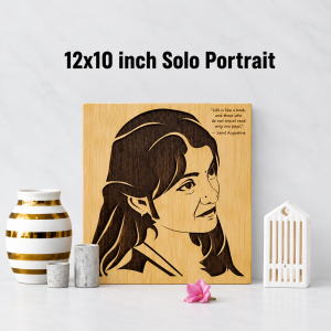 Wooden Solo Portrait ( Single Face ) 12x10 inch