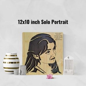 Wooden Solo Portrait ( Single Face ) 12x10 inch