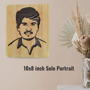 Wooden Solo Portrait (Single Face) 10x8 Inch