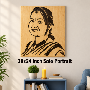 Wooden Solo Portrait ( Single Face ) 30x24 inch