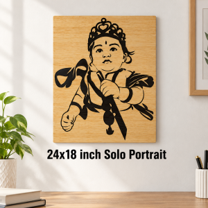 Wooden Solo Portrait ( Single Face ) 24x18 inch