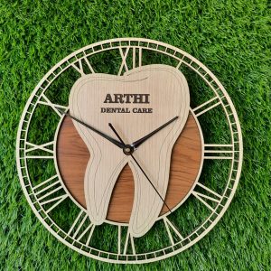 Dental Clock Dual Layered - Customizable Dentist Gift