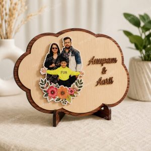 3D Wooden Nameplate with Photo