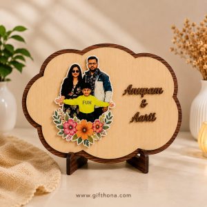 3D Wooden Nameplate with Photo